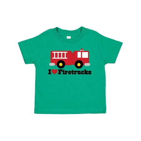 

Inktastic I Heart Firetrucks Gift Toddler Boy or Toddler Girl T-Shirt