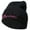 Black, variant on Breast Cancer Ribbon Survivor Embroidered Short Beanie - Black OSFM
