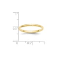 thumbnail image 5 of Solid 10k Yellow Gold 2mm Half Round Wedding Band Size 10.5, 5 of 5