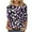 Purple, variant on YUGYXL 3/4 Length Sleeve Womens Tops Dressy Round Neck Pullover Blouse Casual Regular Basic Tees Business Work Tunic Tshirts Purple XXXL