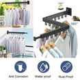 thumbnail image 6 of SHANNA Retractable Drying Rack Wall Mounted Clothes Hanger Collapsible Laundry 360° Rotating Sturdy, One-fold, 6 of 15