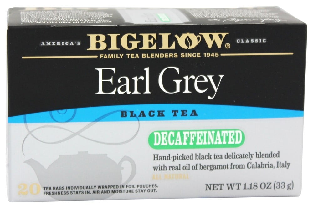 Bigelow Earl Grey Decaffeinated, Black Tea, Tea Bags, 20 Ct