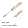 thumbnail image 4 of Uxcell 9mm Tip 6.5" Length Carbon Steel Straight Half-round Tip Wood Handle Wood Carving Chisels, 4 of 5