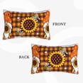 thumbnail image 2 of Gukieu Sunflower Gnomes and Bees Print Plush Pillow Cover, Hidden Zipper Pillow Protector without Pillow Core, Suitable for Bedroom, Office, Car Decoration-14"x20", 2 of 6