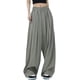 thumbnail image 2 of Lucakuins, pantalones de traje de pierna ancha para mujer, pantalones sueltos casuales elásticos de Color sólido para el trabajo, ropa de calle de oficina Lucakuins  moda, 2 of 9