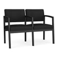 thumbnail image 1 of Lenox Steel Reception Waiting Room 2 Seats Chair / Black Steel / Black, 1 of 5