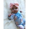 thumbnail image 3 of ITFABS Baby Girls Spring Clothes Set Long Sleeve Romper Headband Infant Outfits, 3 of 6