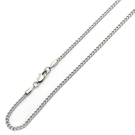 Nickel Steel Chain - 3mm Stainless Steel Chain Necklaces Cuban Link Curb Chain ( Available Length 16