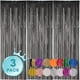 thumbnail image 1 of Cortinas Voircoloria con telón de fondo con flecos, paquete de 3 unidades, 1 x 2,5 m, lámina negra, 1 of 9