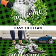 thumbnail image 4 of Botanical Flower Wreath Outdoor Rug 6x9 Ft, Non Slip Washable Area Rug, Rustic Bow-Knot Green Black Plaid Patio Rugs Carpet Runner, Large Floor Mat for Indoor/Outdoor Deck Porch Camping, 4 of 8