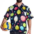 thumbnail image 4 of Tennis Men's Short Sleeve Button Down Casual Beach Printed Shirts, 4 of 6