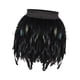 thumbnail image 5 of Minifalda de plumas para mujer, ropa de disfraz, cintura elástica, falda tipo A, vestido, atuendo 38cmx50cm, 5 of 9