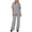 Dark Gray women's 2 piece shorts set a1, variant on Women's 2 Piece Lounge Set Casual Summer Cruise Outfits Loose Short Sleeve Crew Neck Tops Comfy Pants Matching Lounge Sets Tracksuits Loungewear Travel Airport Outfit Clothes, Brown 2XL