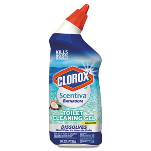 2PKClorox Scentiva Toilet Bowl Cleaner, Breeze/Coconut, 24oz Bottle