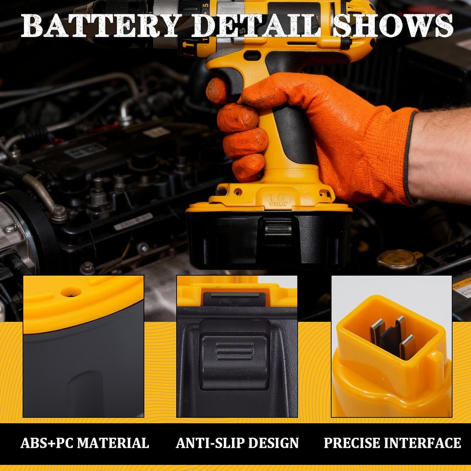 2Pack 4500Ah Replacement for Dewalt 18V Battery Ni-Mh DC9098 DC9096 DC9099 DC970 DW9095 DW9096 DW9098 DW9099 DE9039 DE9096 DE9098 with DC931 Ni-Cad Ni-Mh 18V Battery Charger