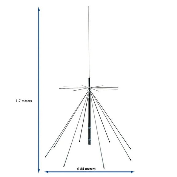 Ultra-Wideband Discone Antenna,25MHz-1300MHz, Multi-Frequency Compatible, PL259 Connector
