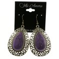 thumbnail image 2 of Mi Amore Dangle-Earrings Silver-Tone/Purple, 2 of 4