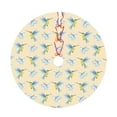 thumbnail image 5 of Christmas Tree Skirt, Blue Hummingbird Flower Soft Plush Christmas Tree Decorations Indoor, Tree Skirts Mat for New Year Halloween Holiday Christmas Party Decor 30", 5 of 6