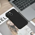thumbnail image 5 of Case Compatible with iPhone 13 6.1 Inches, Straight Edge Fine Hole Soft Liquid Silica Gel  Grade Shockproof Fingerprint Protection(Black), 5 of 14