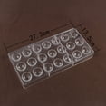 thumbnail image 5 of tooloflife Clear Chocolate Candy Moulds 21 Half Diamond Holes Dessert Baking Pan Cake Moulds, 5 of 8