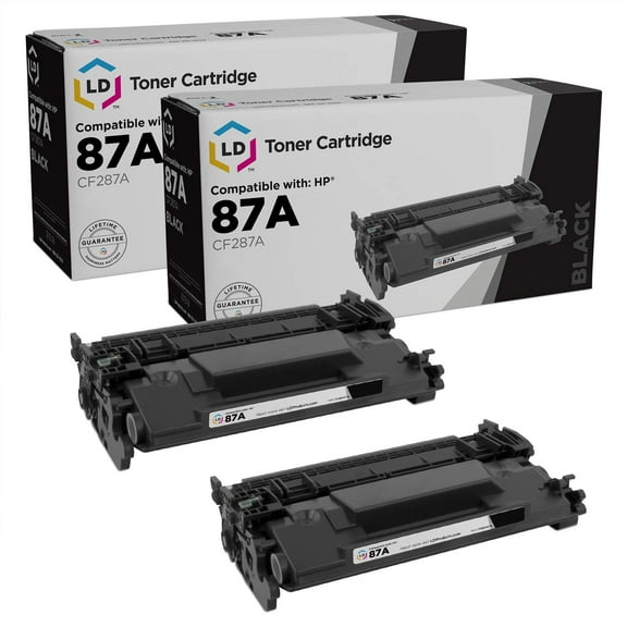 LD Compatible Toner Cartridge Replacement for HP 87A CF287A (Black, 2-Pack)