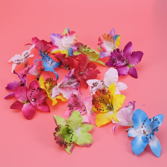 OUNONA Silk Cloth Flower Hairpin for Decoration Assorted Color 20pcs Set with Good Grip Easy to Clip Various Sizes