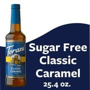 Torani Sugar Free Classic Caramel Flavoring Syrup, Coffee Flavoring, Drink Mix, 25.4 oz