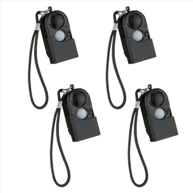 4 Pcs Camping Travel Portable Mini PIR Infrared Motion Sensor Detector Alarm 120DB Wireless Home Security Anti-Theft,4 x Infrared Motion Sensor,Black