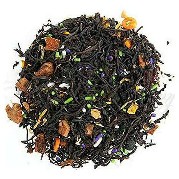 Rocky Horror Spice Black Tea Pouches - 4oz | Loose Leaf Fall Tea with Pumpkin Spice Rooibos Hibiscus Cinnamon Apple | Candy Confetti Blend | Bold Unique Flavored Tea | Movie Night Favorite