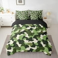 thumbnail image 2 of Castle Fairy Black Green Camo Bedding Comforter Set 7-Piece for Children Teens Adults,Vintage Camouflage King Bedding Sets,Abstract Geometric Ultra Soft Bed Sheets,Super Cozy Room Decor,Reversible, 2 of 8