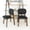Black+Brown, variant on Set of 2 Dining Chairs | Used in Dining or Study | Provide Relaxing and Comfortable Seating