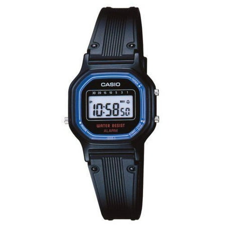 Casio LA11WB-1 Women's Black Resin Band Daily Alarm Chronograph Digital