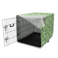 thumbnail image 3 of Banana Leaf Dog Crate Cover, Vivid Green Tropical Leaves Botany Ecology and Paradise Nature Theme, Easy to Use Pet Kennel Cover for Dogs, 35" x 23" x 27", Green Pistachio Green, by Ambesonne, 3 of 6