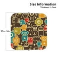 thumbnail image 3 of Disketp Robot And Monsters Funny Coasters,6 Pcs Leather Coasters With Holder, Perfect Housewarming Hostess Gifts,Protect Furniture From Water Marks Scratch And Damage, 3 of 9