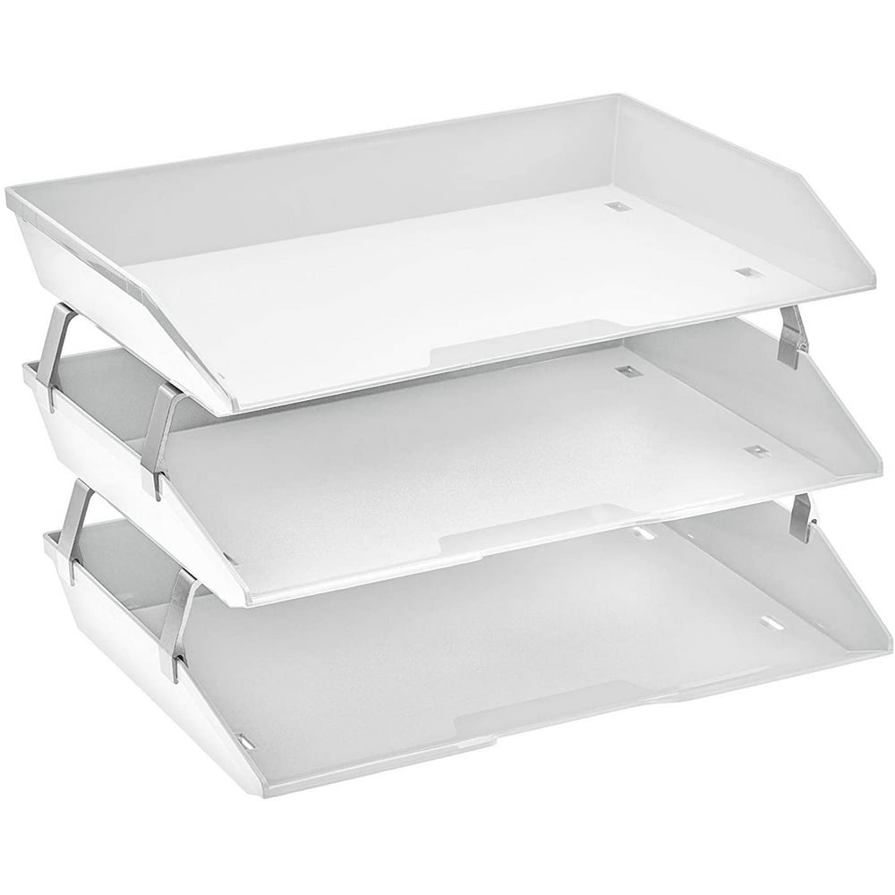 Acrimet Facility 3 Tier Letter Tray Side Load Plastic Desktop File