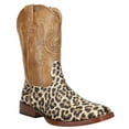 thumbnail image 2 of Roper Girls Glitter Leopard Square Toe Cowboy   Mid Calf Boots, 2 of 5