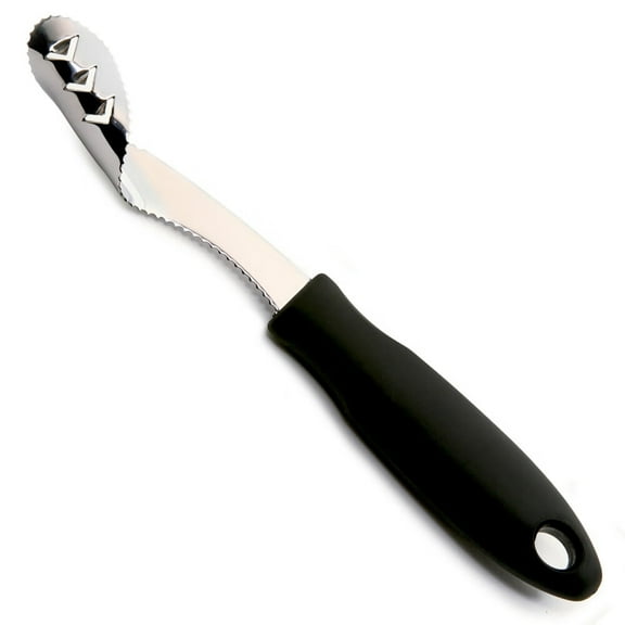 Jalapeno Pepper Corer Zucchini Cucumber Corer Core Deseeder Stainless Steel Chili Corer Remover with Serrated Slice and Rubber Handle Seed Remover or Slice Off Vegetables Tops for Kitchen
