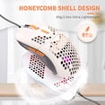 thumbnail image 4 of MANBASNAKE M1 Wired Lightweight Gaming Mouse, 69g Ultralight Honeycomb Shell, RGB Chroma Backlit, 6400 DPI Optical Sensor, Ergonomic 6 Programmable Buttons for E-Sports,Laptop,PC,Mac Gamer, 4 of 7