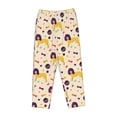thumbnail image 6 of Uemuo Cartoon Poodle Dog Pattern Women's Wide Leg Palazzo Lounge Pants with Pockets Light Weight Loose Comfy Casual Pajama Pants-Medium, 6 of 9