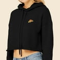 thumbnail image 5 of Dalix Pizza Embroidered Fleece Cropped Hoodie Cold Fall Winter Women in Dark Heather S Small, 5 of 5