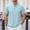 Z1-Light Blue, variant on Kalauyu Men's Big and Tall Henley T-Shirts Short Sleeve Tee Loose Casual Shirts Basic Linen Tops