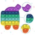 thumbnail image 3 of Rainbow Fidget Push and Pop Sensory Toy, Colorful Unique Shape Push Popping It Bubble Fidget Stress Reliever, Bright-Coloured Extrusion Bubble It Fidget Sensory Toy for Kids Adults (Astronaut, 1PC), 3 of 8