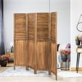 thumbnail image 6 of Costway 4 Panel Folding Privacy Room Divider Screen Home Furniture 5.6 Ft Tall Brown, 6 of 12