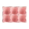 thumbnail image 1 of 6 Grids Egg Holder Ceramic Anti-Slip Egg Box Refrigerator Shockproof Egg Storage Box (Pink), 1 of 8
