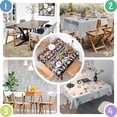 thumbnail image 4 of Vibrant Floral Pattern Square Tablecloth,Waterproof Square Table Cover,Wipeable Spillproof Washable Table Cover for Home Kitchen Party Decor 52"x52"(132x132cm), 4 of 6