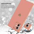 thumbnail image 3 of Compatible with iPhone 12 Case  Cute Plating Gold Luxury Love Heart Phone Case for Women Girls Shockproof Raised Full Camera Lens Protection Bumper Cover for iPhone 12, Pink, 3 of 14