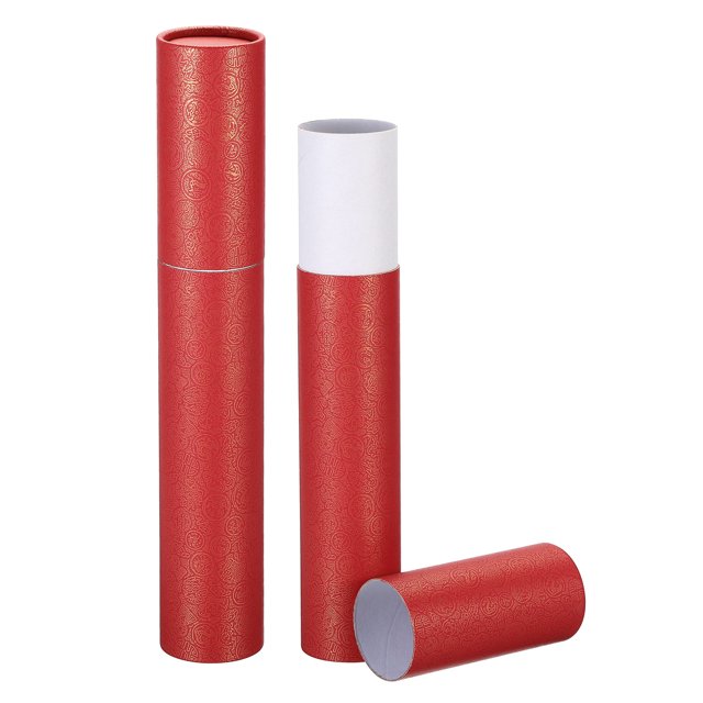Uxcell Tube de Rangement pour Affiches 2 Pouces x 13 Pouces Tube de Peinture Calligraphie Tubes d'Envoi, Rouge 2 Pack