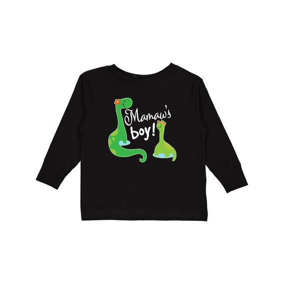 Inktastic Mamaws Boy Grandson Dinosaur Boys Long Sleeve Toddler T-Shirt