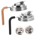 thumbnail image 1 of 2 Pcs Couvercle Bec Verseur en Acier Inoxydable pour Pots Mason à Grand Ouverture, Couvercles Réutilisables pour Pots Mason à Grand Ouverture, 2 * Couvercles de Pots Mason, 1 of 9