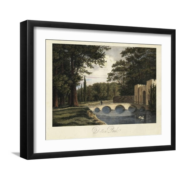 Art.com The English Countryside II Art Print by James Hakewill, Black Frame Wall Art, 21" x 17"